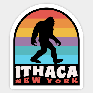 Ithaca New York Bigfoot Sasquatch Finger Lakes Sticker